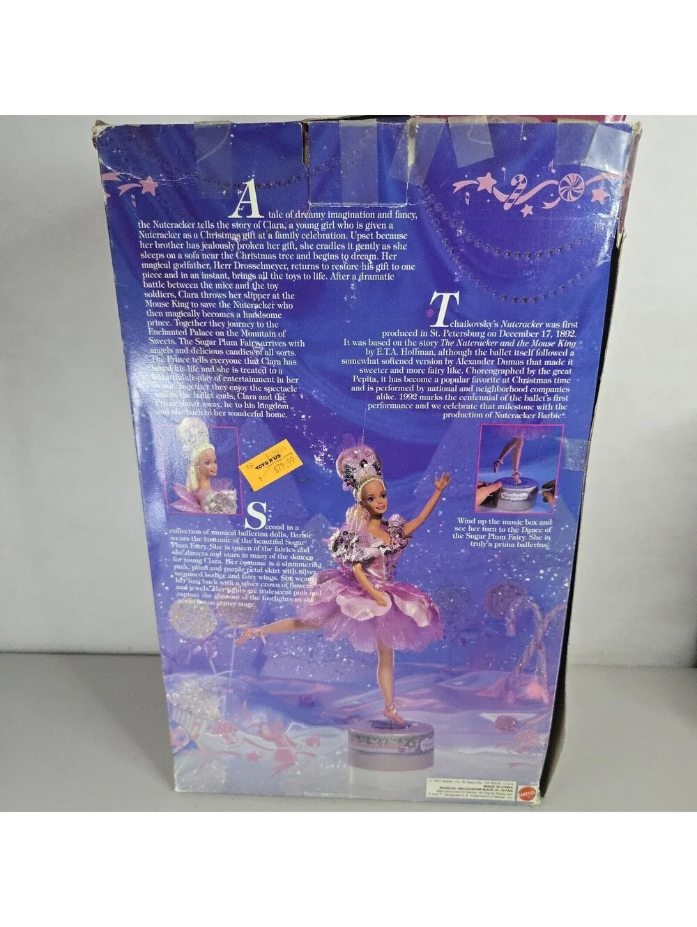 1991 Nutcracker Barbie Second In Series Of Barbie Muscial Ballerina Doll